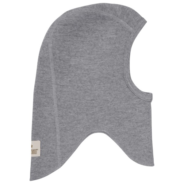 Huttelihut Kid’s Balaclava Wool Rib Bivakmuts cm 0-3 Months Grijs