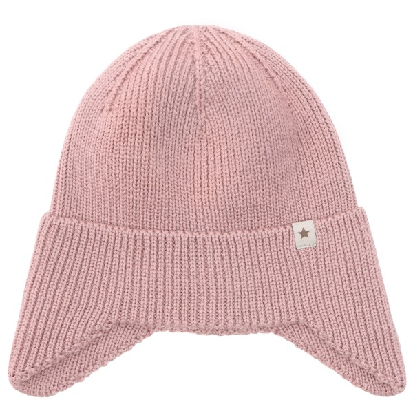 Huttelihut Kid’s Hat Wool Knit Windstop Muts cm 12-24 Months Roze