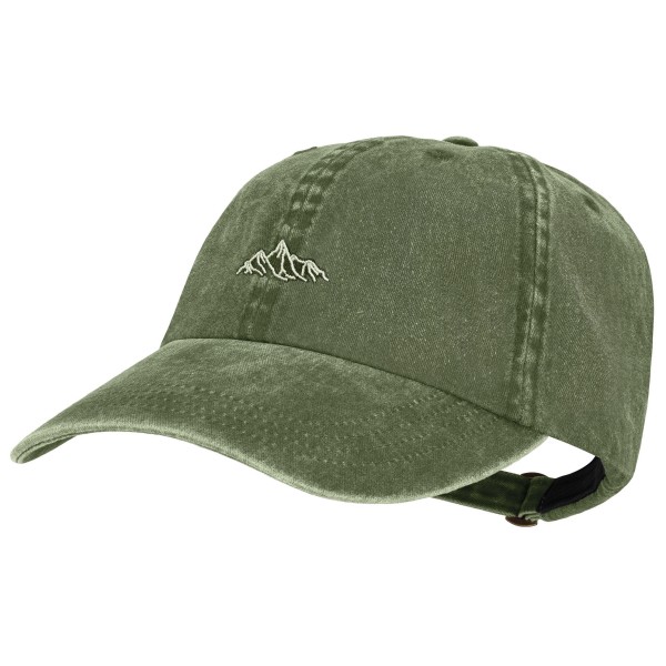 P.A.C. Washdyo+ Washed Organic Cotton Dad Cap Pet Olijfgroen