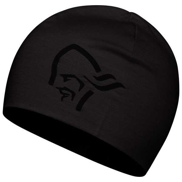 Norrøna – /29 PureUll180 Beanie – Muts maat , Zwart