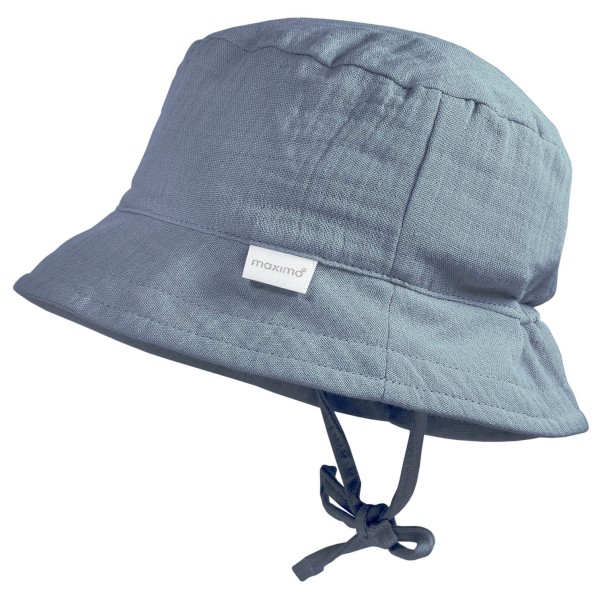 maximo Baby's Hütchen Bindeband Musselinstoff Futter Hut Kinder Alltag (Gr 39 cm |grau)