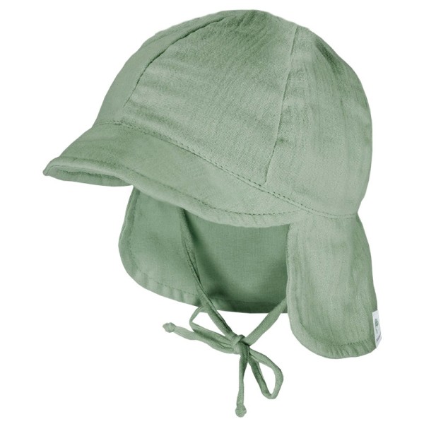 Hut maximo Baby's Schildmütze Band Musselinstoff Nackenschutz Kinder (Gr 41 cm |grün)