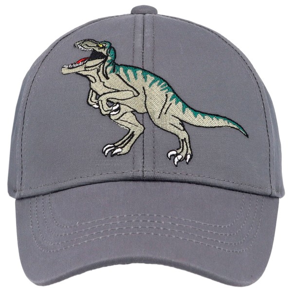 maximo Cap Dino Stickerei Klettverschluss Cap Kinder (Gr 49-51 cm |grau)