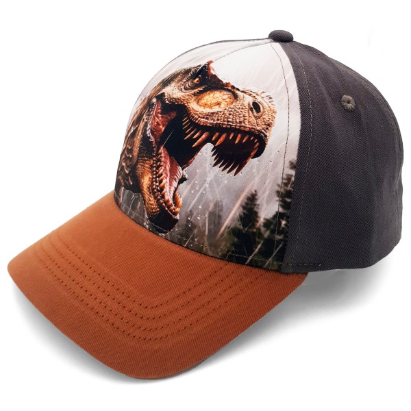 maximo – Boy’s Cap T-Rex Klettverschluss – Pet maat , meerkleurig Multicolor