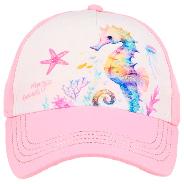 maximo Cap Frottee Seepferd Klettverschluss Cap Kinder (Gr 49-51 cm |rosa)