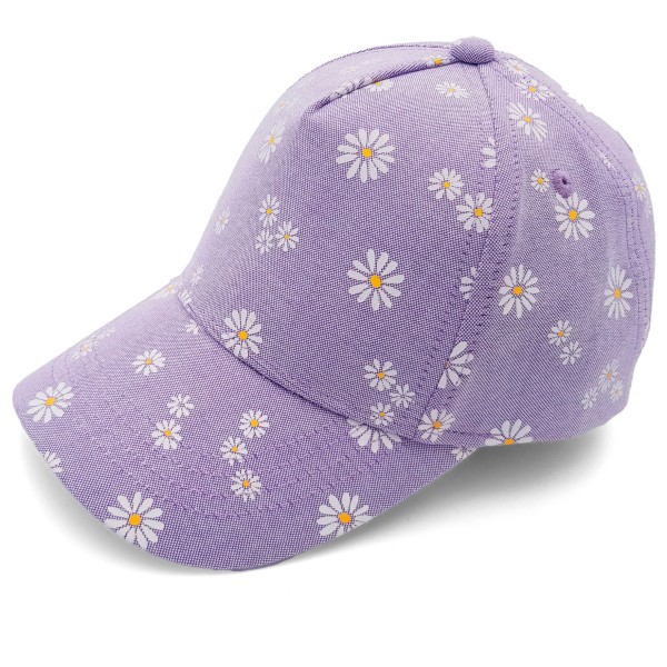 maximo Mini Girl-Cap Margerite Klettverschluss Cap Kids (Gr 51-53 cm |lila)