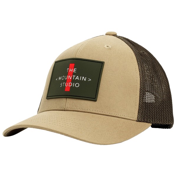 The Mountain Studio Mesh Cross Logo Cap Pet Beige