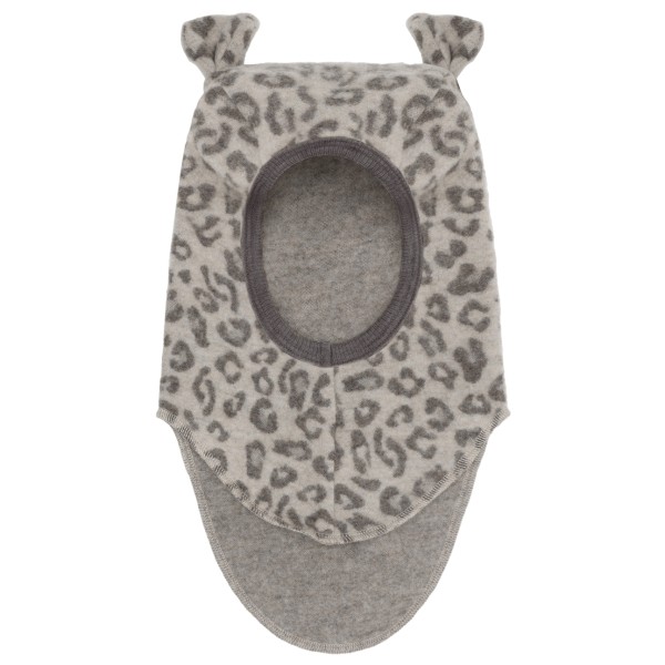Huttelihut Kid’s Balaclava Ears Wool Fleece Jacquard Bivakmuts cm 6-12 Months Grijs