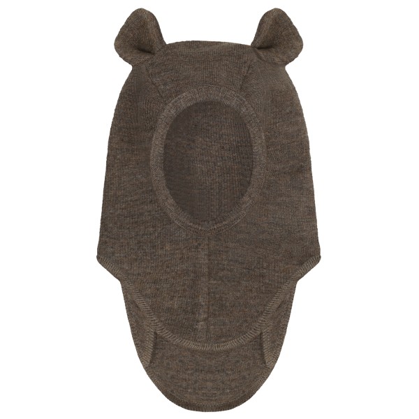 Huttelihut Kid’s Balaclava Ears Wool Rib Bivakmuts cm 0-3 Months Bruin