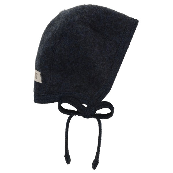 Huttelihut Kid’s Bonnet Wool Fleece Muts cm 0-3 Months Zwart