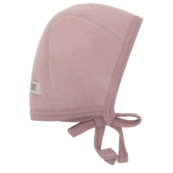 Huttelihut Kid’s Bonnet Wool Fleece Muts cm 0-3 Months Woodrose