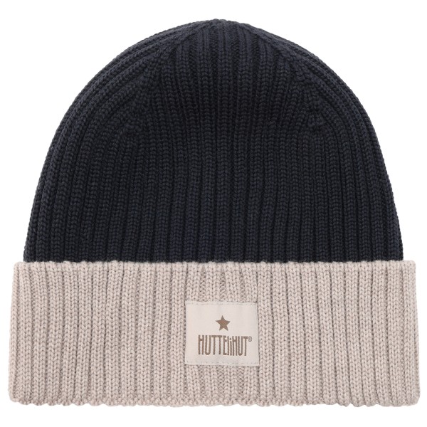 Huttelihut Kid’s Hat Wool Knit Color Block Muts cm 12-24 Months Zwart