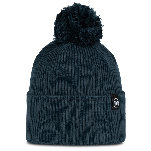 Buff Knitted Beanie Renvi Pom Muts Blauw