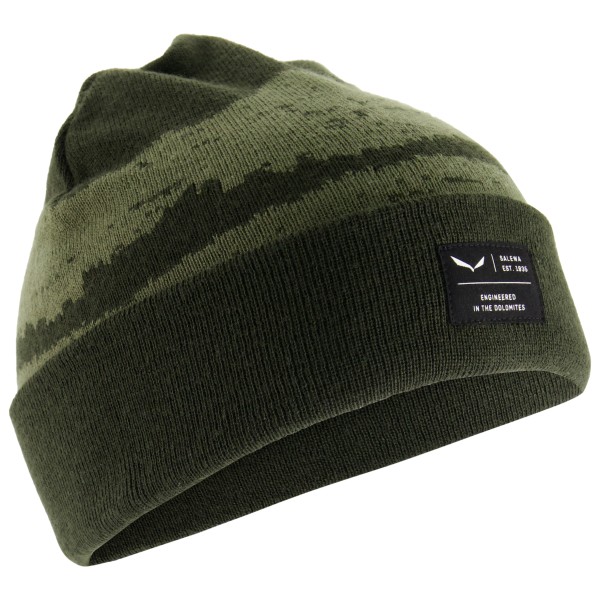 Salewa Logo Beanie Muts olijfgroen Zwart