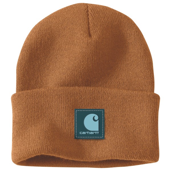 Carhartt Rubber Patch Watch Cap Beanie Muts Bruin