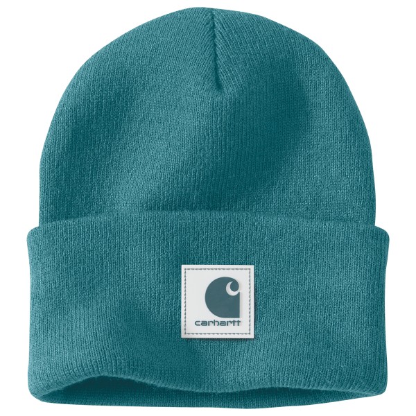 Carhartt Rubber Patch Watch Cap Beanie Muts turkoois Turquoise