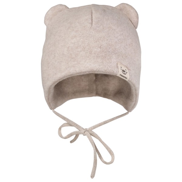 maximo Baby’s Fleece Mütze m. Öhrchen u. Band Muts cm Grijs