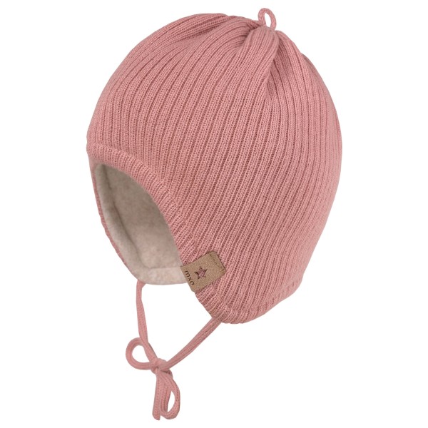 maximo Baby’s Rippen Fleece Mütze m. Band Muts cm Roze