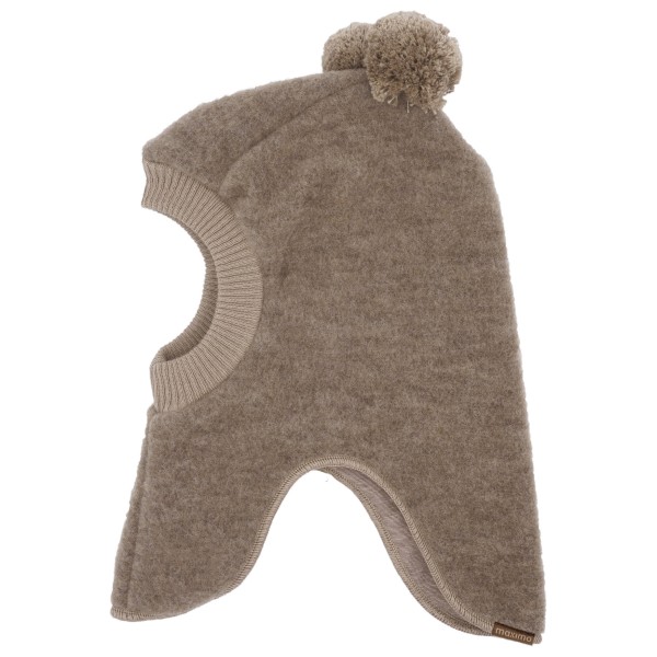 maximo Kid’s Jersey Fleece Schlupfmütze m. Pompons Bivakmuts cm Bruin