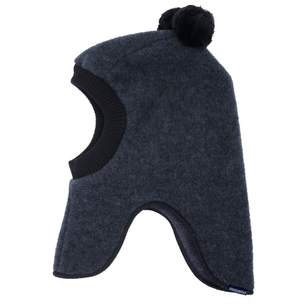 maximo Kid’s Jersey Fleece Schlupfmütze m. Pompons Bivakmuts cm Blauw