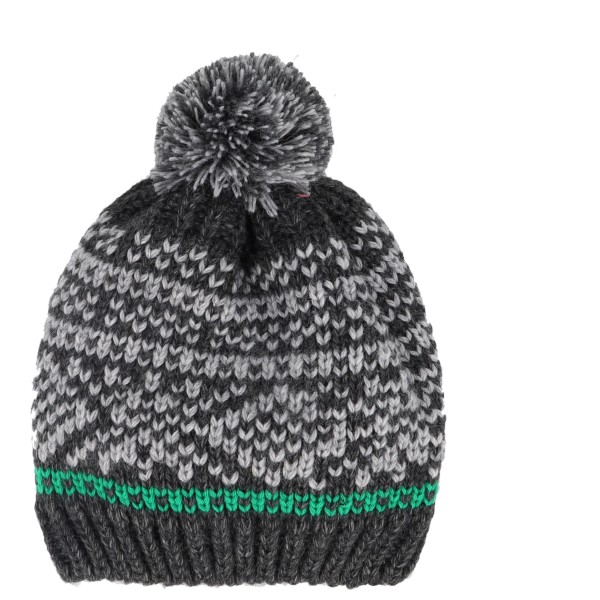 maximo Kid’s Mütze Futterstreifen m. Pompon Muts cm Grijs