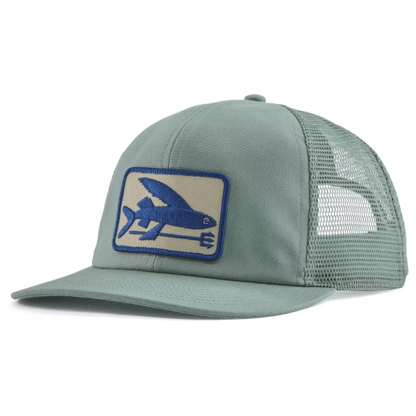 Patagonia Flying Fish Relaxed Trucker Hat Pet turkoois Turquoise