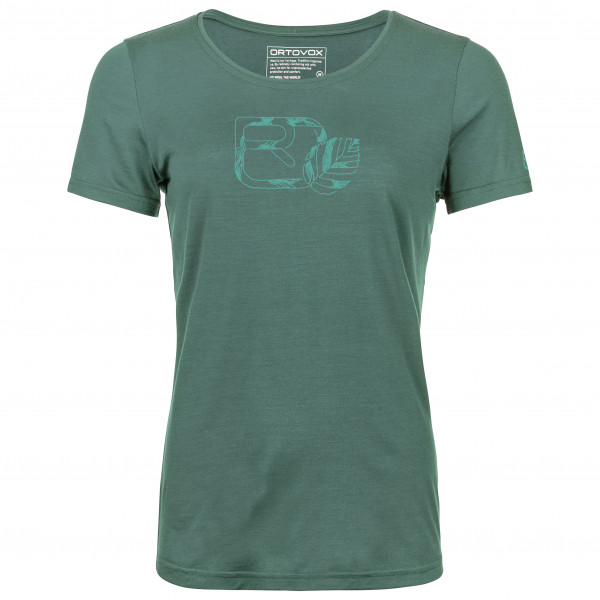 Image of Ortovox - Women"s 120 Cool Tec Leaf Logo T-Shirt - Merinoshirt Gr S;XS blau'