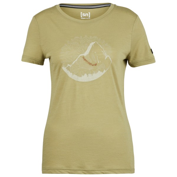 Image of super.natural - Women"s Mountain Mandala Tree Tee - Merinoshirt Gr L;M;S;XL;XS lila;oliv;rot;weiß'