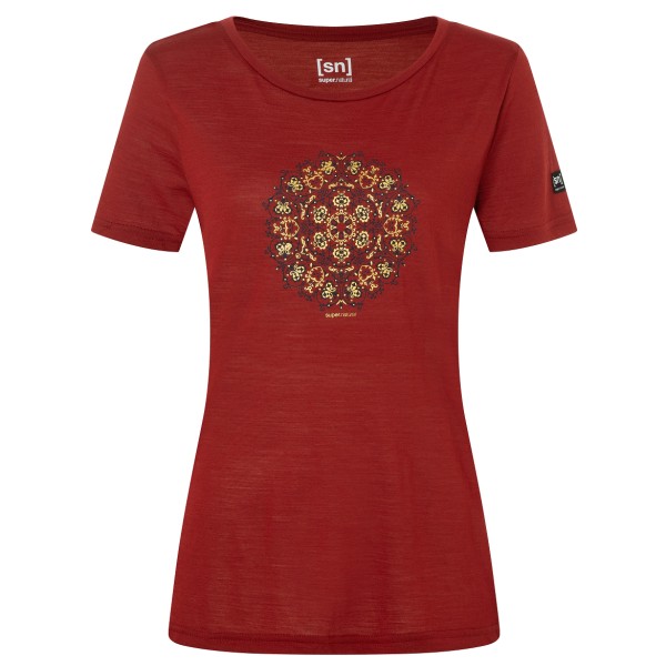 Image of super.natural - Women"s Ornament Tee - Merinoshirt Gr L rot'