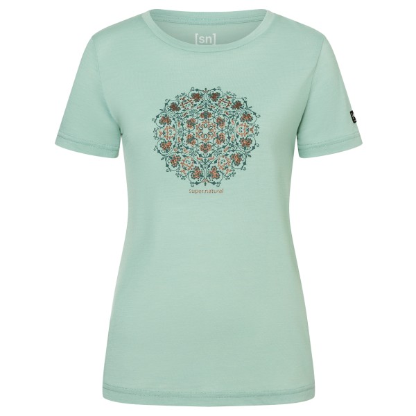 Image of super.natural - Women"s Ornament Tee - Merinoshirt Gr L grün'