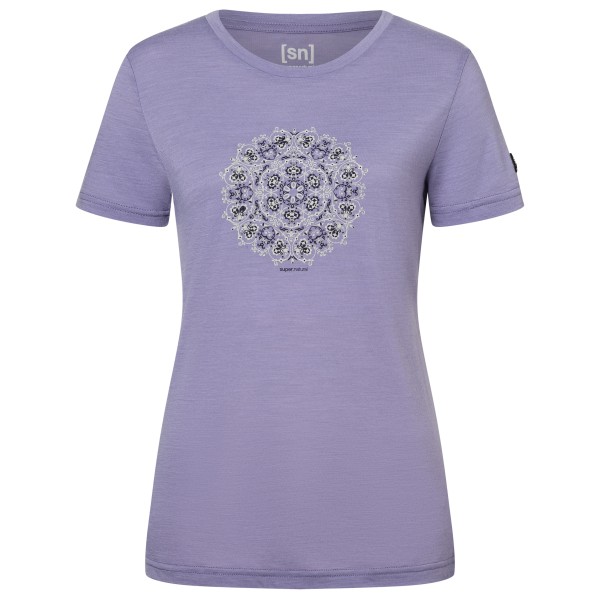 Image of super.natural - Women"s Ornament Tee - Merinoshirt Gr L lila'