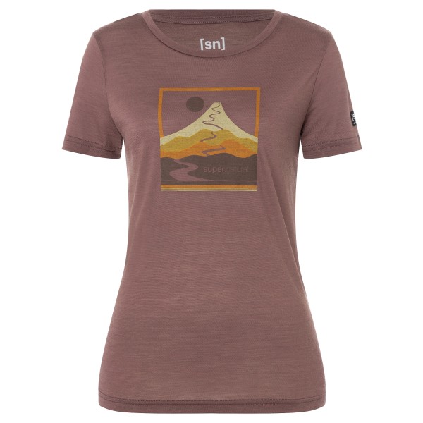 Image of super.natural - Women"s Trace Hill Tee - Merinoshirt Gr L;M;S;XL;XS beige;blau;braun'