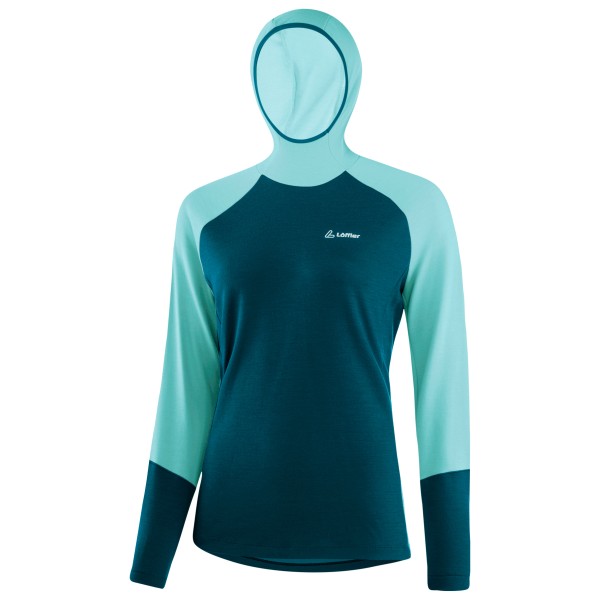 Image of Löffler - Women"s Hoody Transtex Merino - Merinoshirt Gr 38 blau'