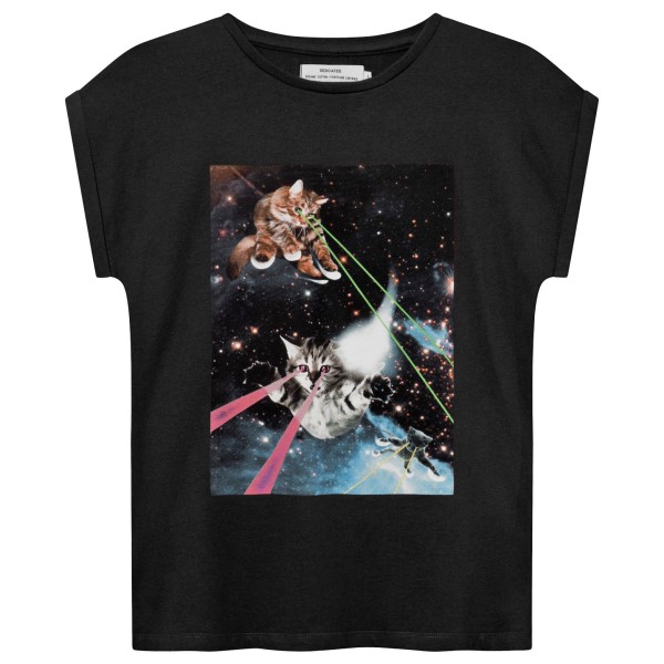 DEDICATED Women’s T-Shirt Visby Lazer Cats Zwart