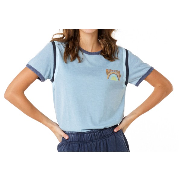 Image of Rip Curl - Women"s Ringer Surf Revival Tee - T-Shirt Gr L;M;S;XL;XS beige;grau'