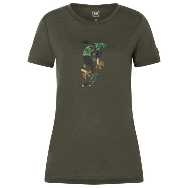 Image of super.natural - Women"s El Gecko - Merinoshirt Gr 34 - XS braun'