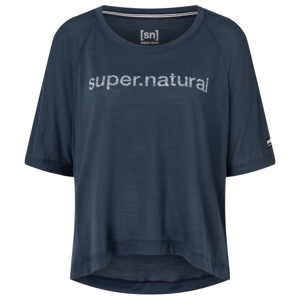 Image of super.natural - Women"s Liquid FloTee - Merinoshirt Gr 36 - S blau'