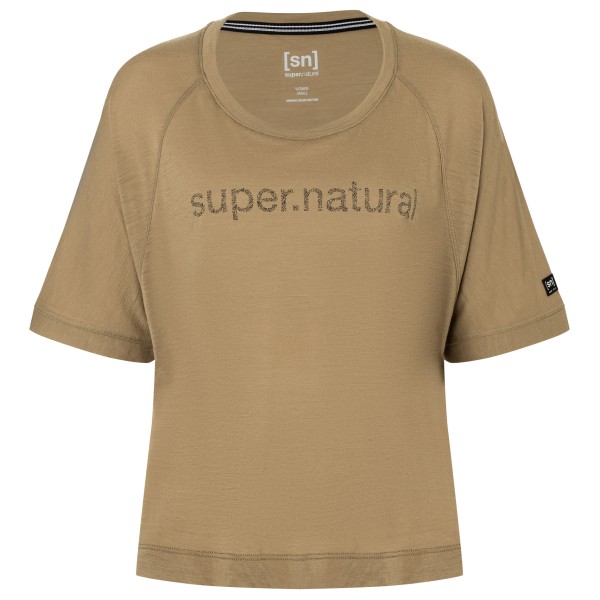 Image of super.natural - Women"s Liquid FloTee - Merinoshirt Gr 36 - S beige'
