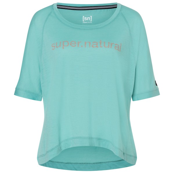 Image of super.natural - Women"s Liquid FloTee - Merinoshirt Gr 34 - XS türkis'