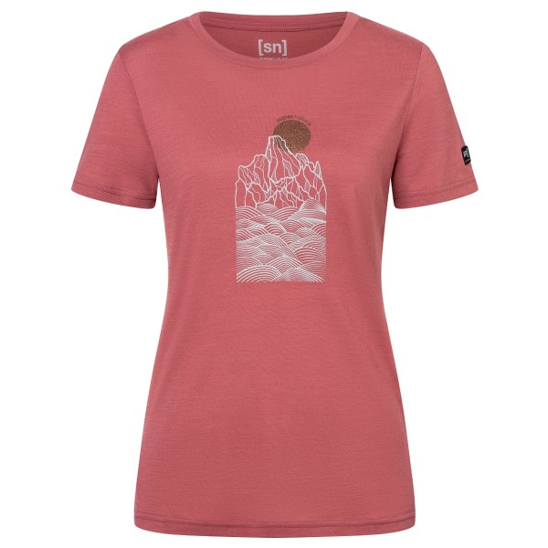 Image of super.natural - Women"s Preikestolen Cliffs Tee - Merinoshirt Gr 34 - XS rosa/rot'