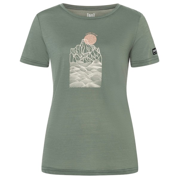 super.natural Women’s Preikestolen Cliffs Tee Merinoshirt Groen
