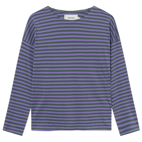Image of DEDICATED - Women"s Top Humledal Stripes - Longsleeve Gr XS blau'
