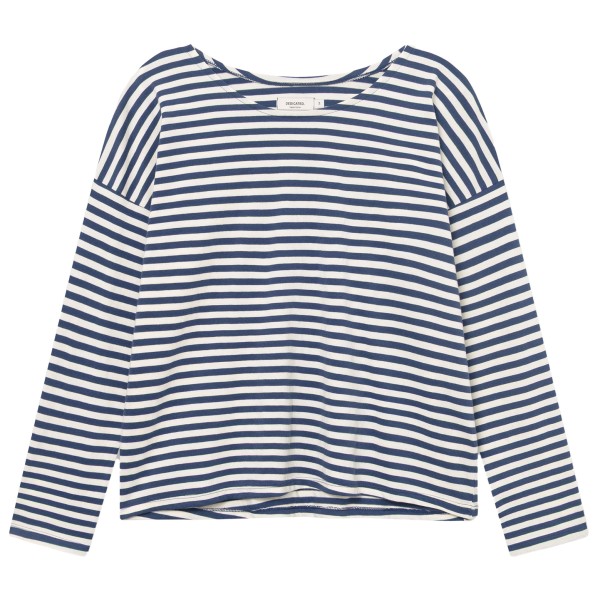DEDICATED Top Humledal Stripes Longsleeve Damen Alltag (Gr XS |grau)