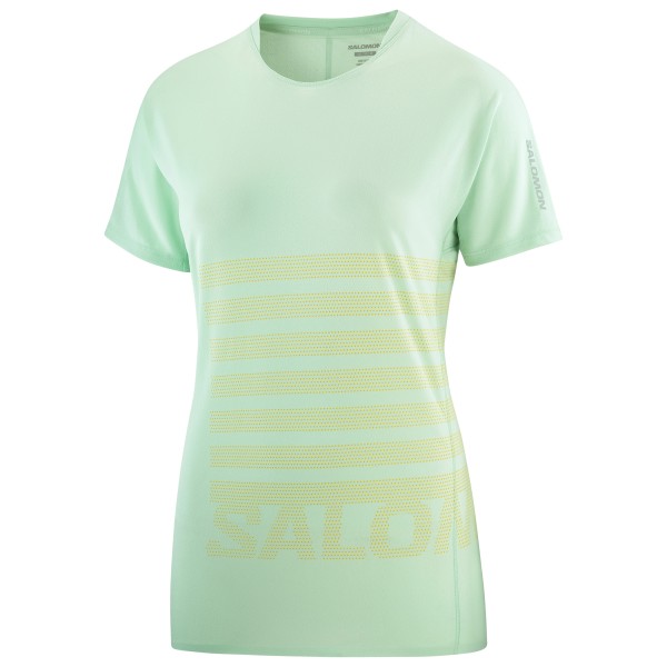 Image of Salomon - Women"s Sense Aero S/S Tee GFX - Laufshirt Gr S;XL;XS blau;grün'