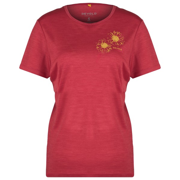 Image of Devold - Women"s Daisy Tee - Merinoshirt Gr S;XS blau;rot'
