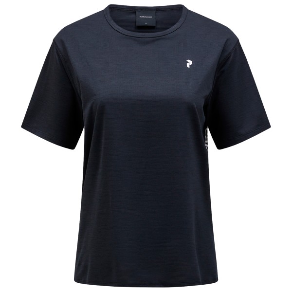 Peak Performance Trail S/S Funktionsshirt Damen Wandern (Gr L |blau/schwarz)