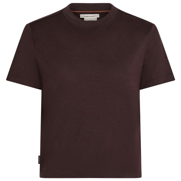 Icebreaker Women’s Merino 150 Tech Lite III S/S Crop Tee Merinoshirt Bruin
