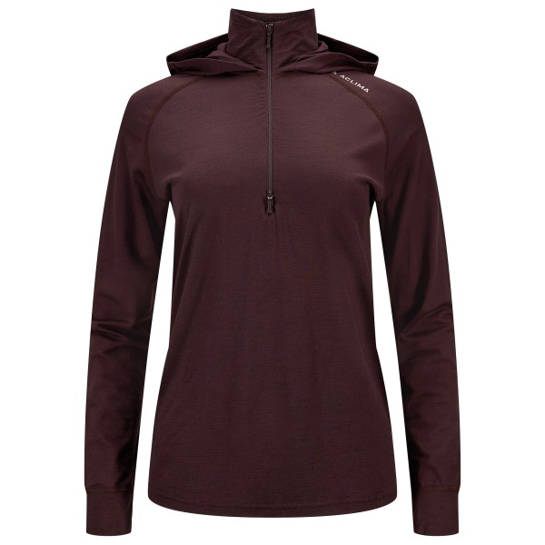 Image of Aclima - Women"s Lightwool 180 Hoodie - Merinoshirt Gr L;M;S;XL;XS braun;schwarz/grau'