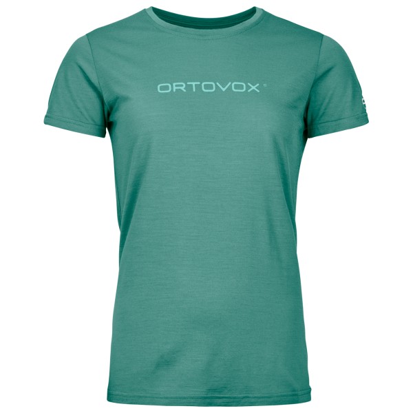 Image of Ortovox - Women"s 150 Cool Brand T-Shirt - Merinoshirt Gr L;M;S;XL;XS lila;schwarz;türkis'