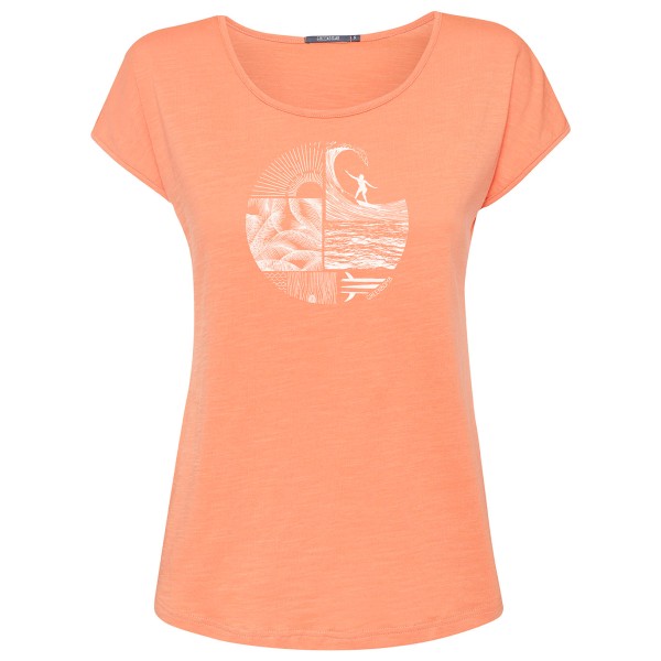 Image of GreenBomb - Women"s Nature Surf Circle Cool - T-Shirts - T-Shirt Gr L;S rot'